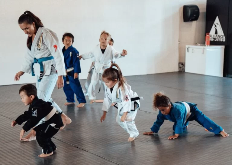 Kids develop discipline and respect through active training routines.